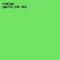 #70E266 - Screamin' Green Color Image