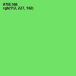 #70E366 - Screamin' Green Color Image