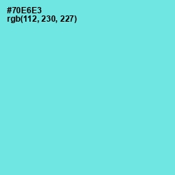 #70E6E3 - Aquamarine Blue Color Image