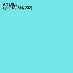#70E6E8 - Turquoise Blue Color Image