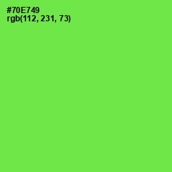 #70E749 - Screamin' Green Color Image