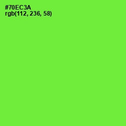 #70EC3A - Bright Green Color Image