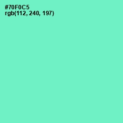 #70F0C5 - Aquamarine Color Image