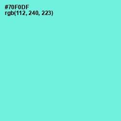 #70F0DF - Aquamarine Color Image