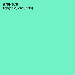 #70F1C6 - Aquamarine Color Image