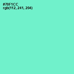 #70F1CC - Aquamarine Color Image