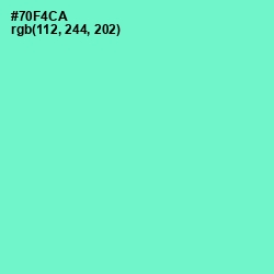 #70F4CA - Aquamarine Color Image