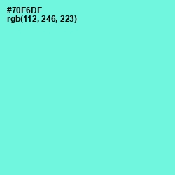 #70F6DF - Aquamarine Color Image