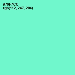 #70F7CC - Aquamarine Color Image