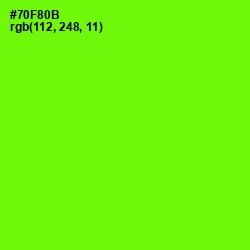 #70F80B - Chartreuse Color Image
