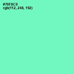 #70F8C0 - Aquamarine Color Image