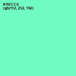 #70FCC0 - Aquamarine Color Image