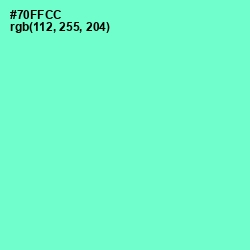 #70FFCC - Aquamarine Color Image