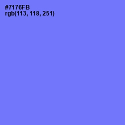 #7176FB - Moody Blue Color Image