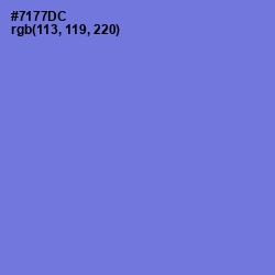 #7177DC - Moody Blue Color Image