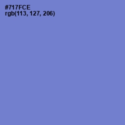 #717FCE - Moody Blue Color Image