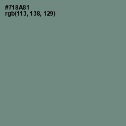 #718A81 - Blue Smoke Color Image