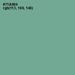 #71A994 - Sea Nymph Color Image