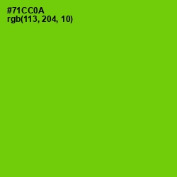 #71CC0A - Bright Green Color Image