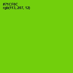 #71CF0C - Bright Green Color Image