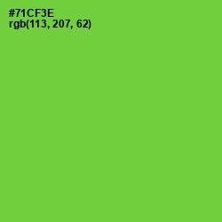 #71CF3E - Bright Green Color Image