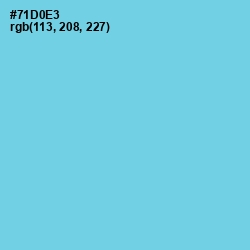 #71D0E3 - Aquamarine Blue Color Image