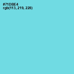 #71DBE4 - Aquamarine Blue Color Image