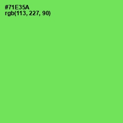 #71E35A - Pastel Green Color Image