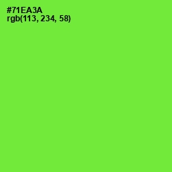 #71EA3A - Bright Green Color Image