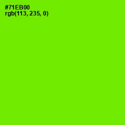 #71EB00 - Bright Green Color Image