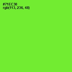 #71EC30 - Bright Green Color Image