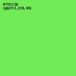 #71EC56 - Screamin' Green Color Image