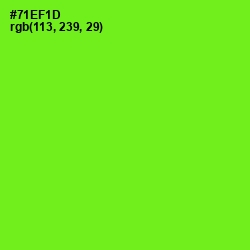 #71EF1D - Bright Green Color Image