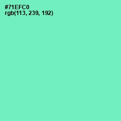 #71EFC0 - Aquamarine Color Image