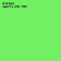 #71F064 - Screamin' Green Color Image