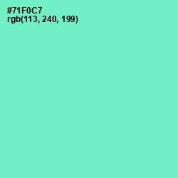 #71F0C7 - Aquamarine Color Image