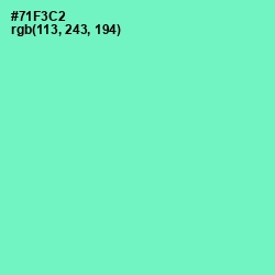 #71F3C2 - Aquamarine Color Image