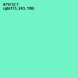 #71F3C7 - Aquamarine Color Image