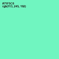 #71F5C0 - Aquamarine Color Image