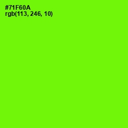 #71F60A - Chartreuse Color Image