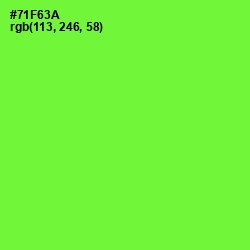 #71F63A - Bright Green Color Image