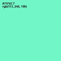 #71F6C7 - Aquamarine Color Image