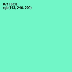 #71F6C8 - Aquamarine Color Image