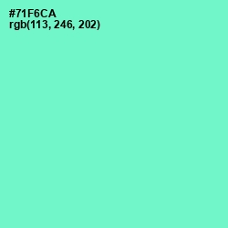 #71F6CA - Aquamarine Color Image