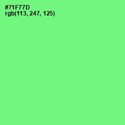 #71F77D - Screamin' Green Color Image