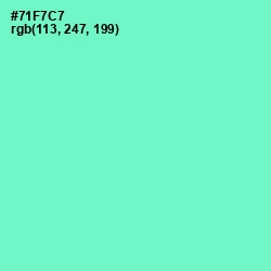 #71F7C7 - Aquamarine Color Image