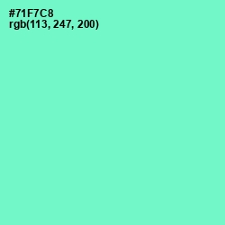 #71F7C8 - Aquamarine Color Image