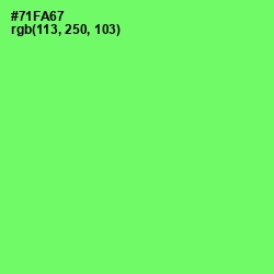 #71FA67 - Screamin' Green Color Image