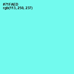 #71FAED - Aquamarine Color Image