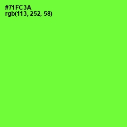 #71FC3A - Bright Green Color Image